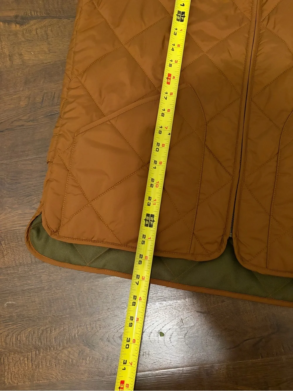 J.Crew Mens Quilted Walker Vest Medium Brown Rust Full Zip Re-Imagined BI930